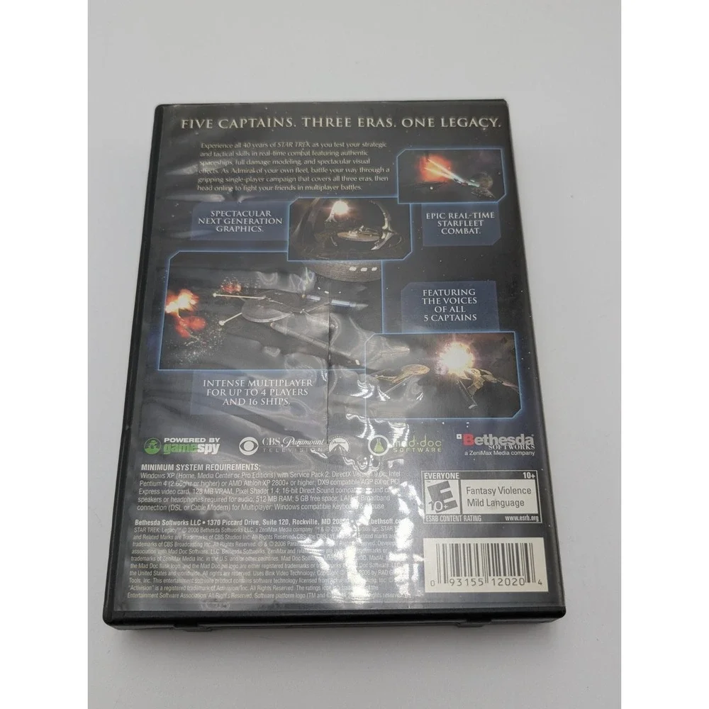 Star Trek: Legacy (PC DVD, Bethesda, 2006) With Manual Excellent Condition